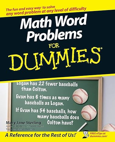 math word problems for dummies 1st edition sterling 0470146605, 978-0470146606