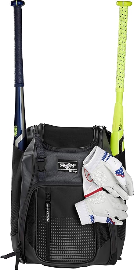 rawlings franchise backpack equipment bag baseball / softball rec / travel multiple styles  rawlings