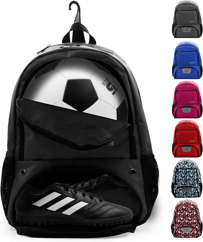 zoea soccer bag backpack for soccer basketball and football and volleyball with shoe and ball compartment for
