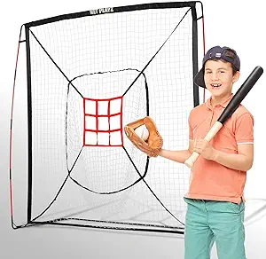 tgu baseball practice nets hitting net pitching net baseball gifts for children kids and teens black  net