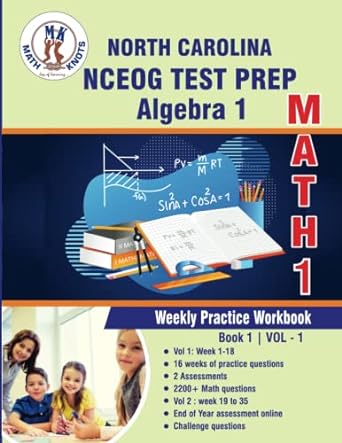 north carolina state test prep algebra 1 math 1st edition mrs. gowri m vemuri 979-8889030904