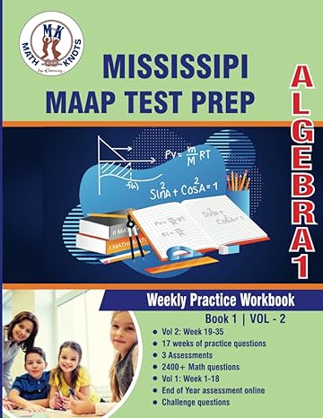 mississipi maap test prep algebra weekly practice workbook book 1 vol 2 1st edition mrs. gowri m vemuri