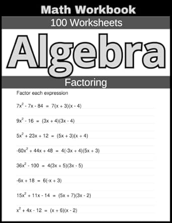 algebra factoring 1st edition lindsay atkins 979-8394590016
