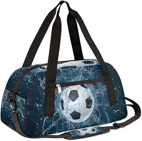 water soccer kids duffle bag boys soccer bags lightweight water resistant foldable sports gym bag weekender