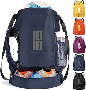 brooman youth soccer bags boys girls backpack for soccer basketball volleyball and football with ball