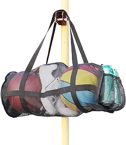 large basket ball duffel bag mesh basketball bag mesh sports equipment bag with shoulder strap for holding