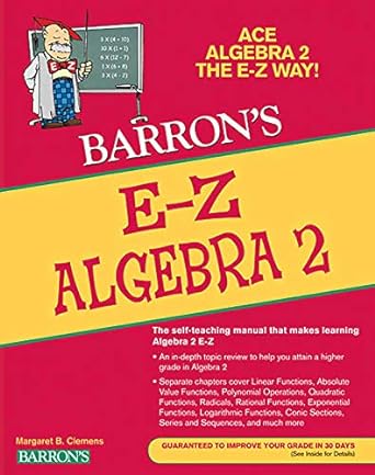 e-z algebra 2 5th edition meg clemens, glenn clemens 1438000391, 978-1438000398