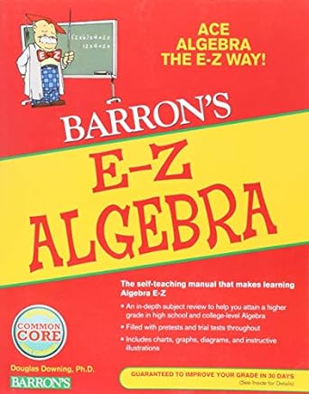 e-z algebra 5th edition douglas downing 0764142577, 978-0764142574