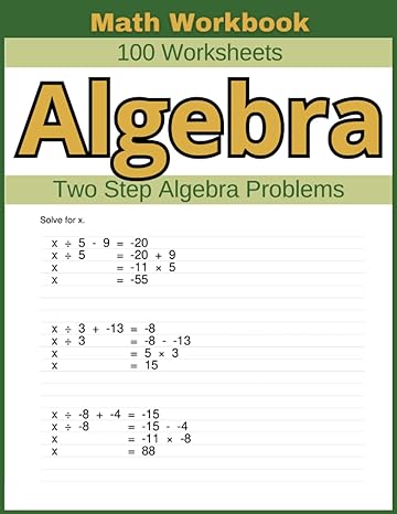 algebra two step algebra problems 1st edition lindsay atkins 979-8394367045