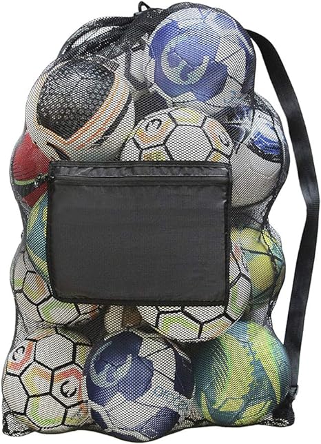 extra large football carrying bags sports balls storage mesh shoulder bag portable drawstring basketball