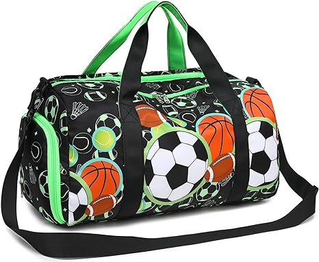 kids overnight bag for boys girls small soccer sports gym bags duffle tote with shoe compartment toddler