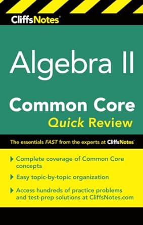 cliffsnotes algebra ii common core quick review 1st edition wendy taub hoglund 0544734114, 978-0544734111
