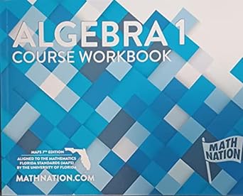 algebra 1 course workbook 1st edition math nation b09y2q7b2f