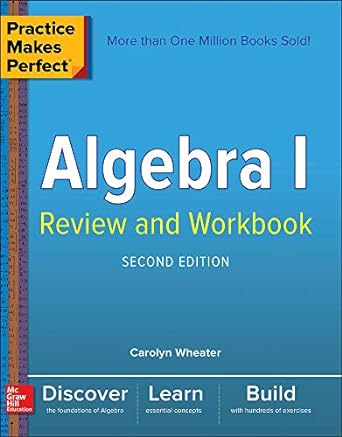 algebra i review and workbook 2nd edition carolyn wheater 1260026442, 978-1260026443
