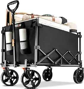 uyittour collapsible wagon cart heavy duty foldable portable folding wagon with ultra compact design utility