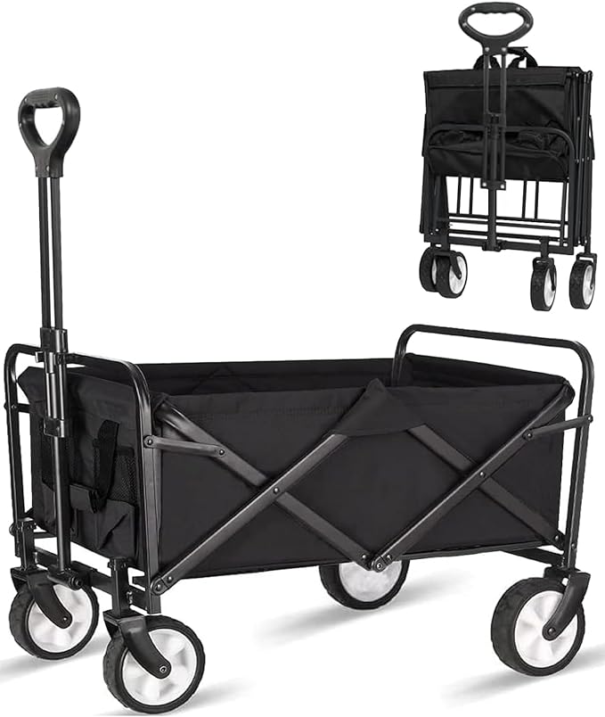 collapsible foldable wagon beach cart large capacity heavy duty folding wagon portable collapsible wagon for