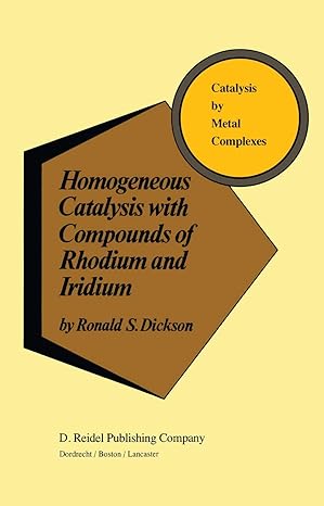 catalysis by metal complexes homogeneous catalysis with compounds of rhodium and iridium 1st edition ronald s