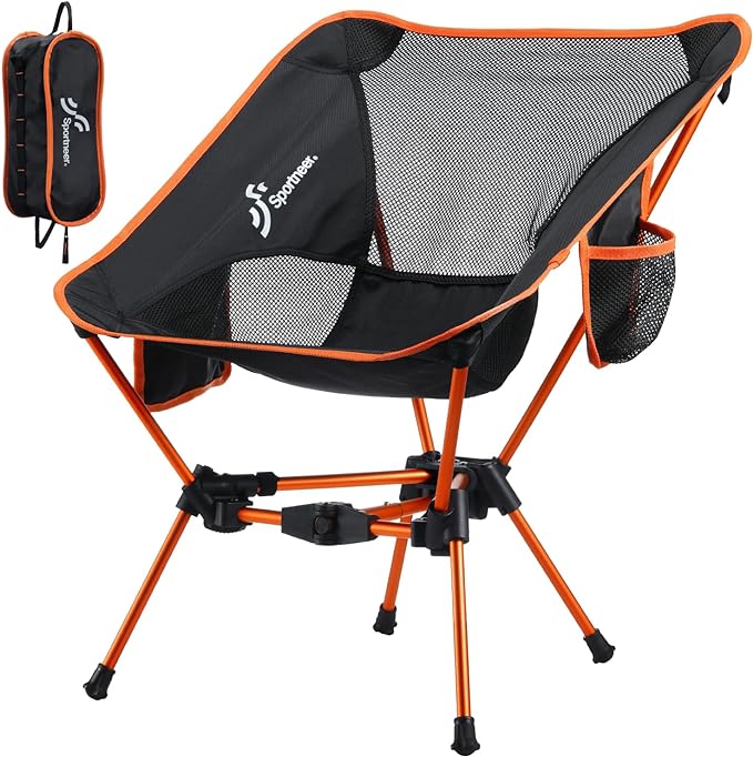 sportneer lightweight portable folding camping chair beach camp chairs for adults foldable compact