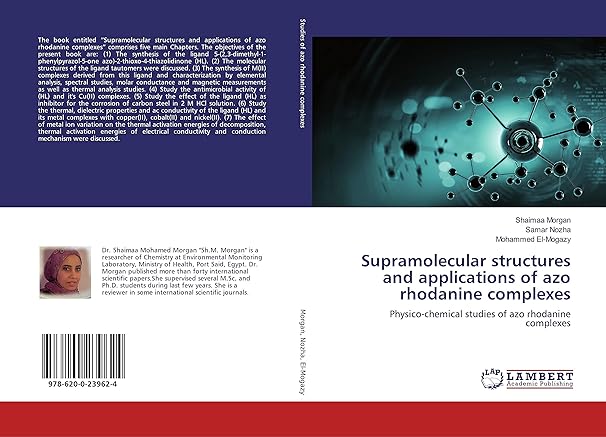 supramolecular structures and applications of azo rhodanine complexes physico chemical studies of azo