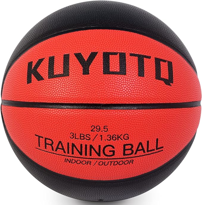 kuyotq 3lbs weighted heavy basketball training equipment size 7 29 5 basketball pu leather outdoor indoor