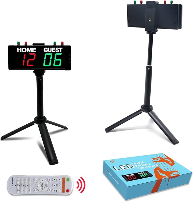 yz battery powered scoreboard timer clock with button digital scoreboard with remote cornhole score keeper
