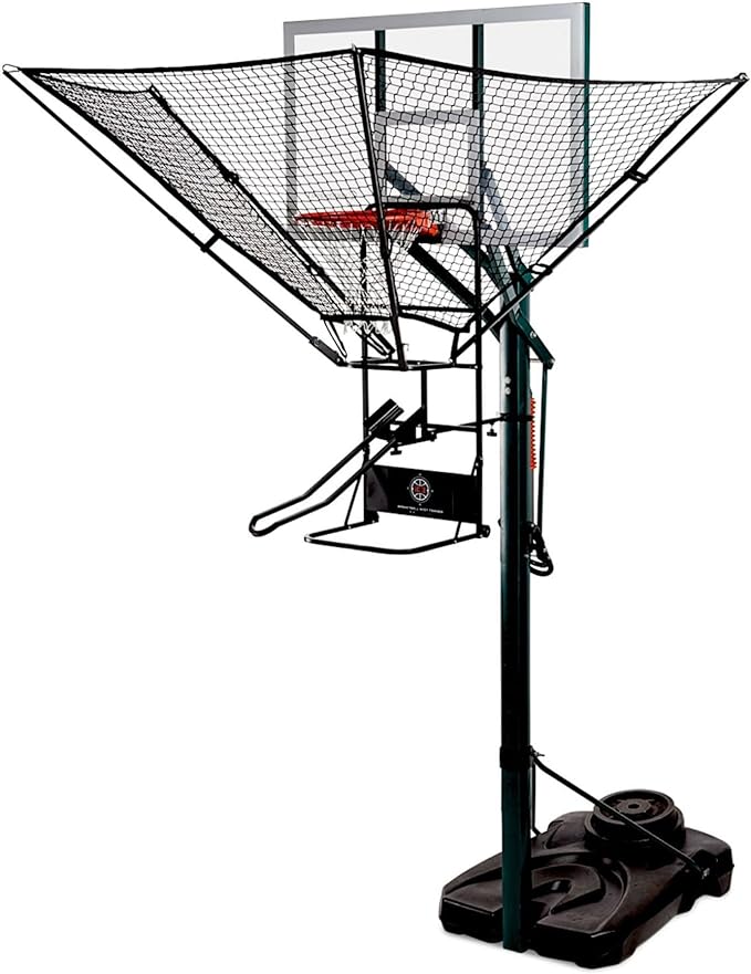 dr dish ic3 basketball rebounder net return system portable shot trainer for traditional pole and wall