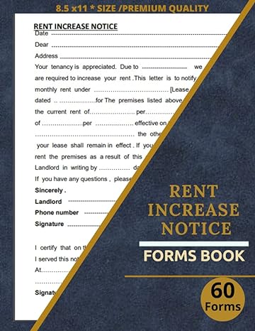 Rent Increase Notice Forms Book