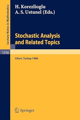 stochastic analysis and related topics 1st edition h. korezlioglu, a.s. ustunel 3540193154, 978-3540193159