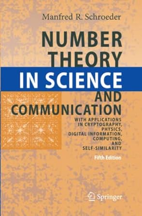 number theory in science and communication with applications in cryptography physics digital information