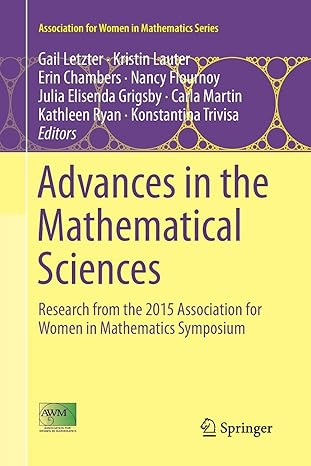 advances in the mathematical sciences research from the 2015 association for women in mathematics symposium