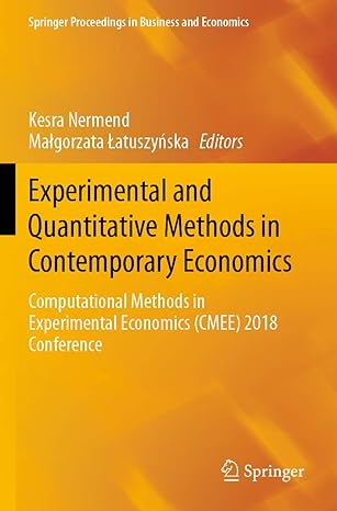 experimental and quantitative methods in contemporary economics computational methods in experimental