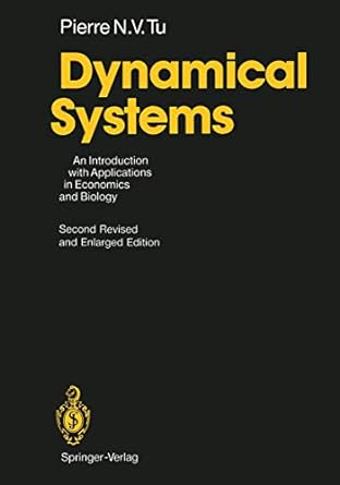 dynamical systems an introduction with applications in economics and biology 2nd edition pierre n.v. tu