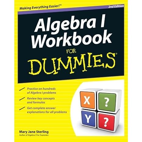 algebra i workbook for dummies 2nd edition mary jane sterling 1118049225, 978-1118049228