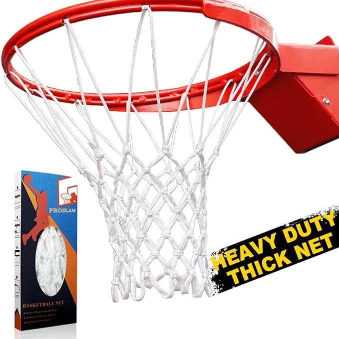 proslam premium quality professional heavy duty basketball net replacement all weather anti whip fits