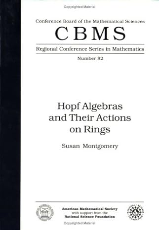 hopf algebras and their actions on rings 1st edition susan montgomery 0821807382, 978-0821807385