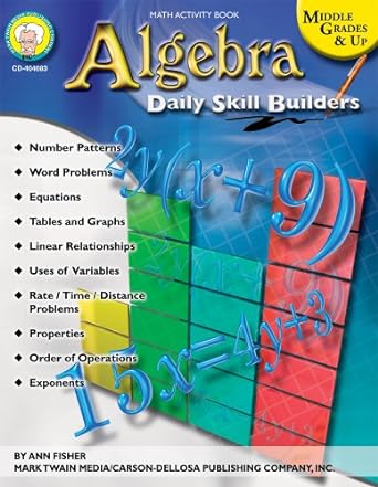 algebra daily skill builders 1st edition ann fisher 1580374425, 978-1580374422