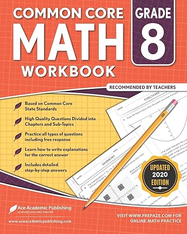 common core math workbook grade 8 1st edition ace academic publishing 1949383067, 978-1949383065