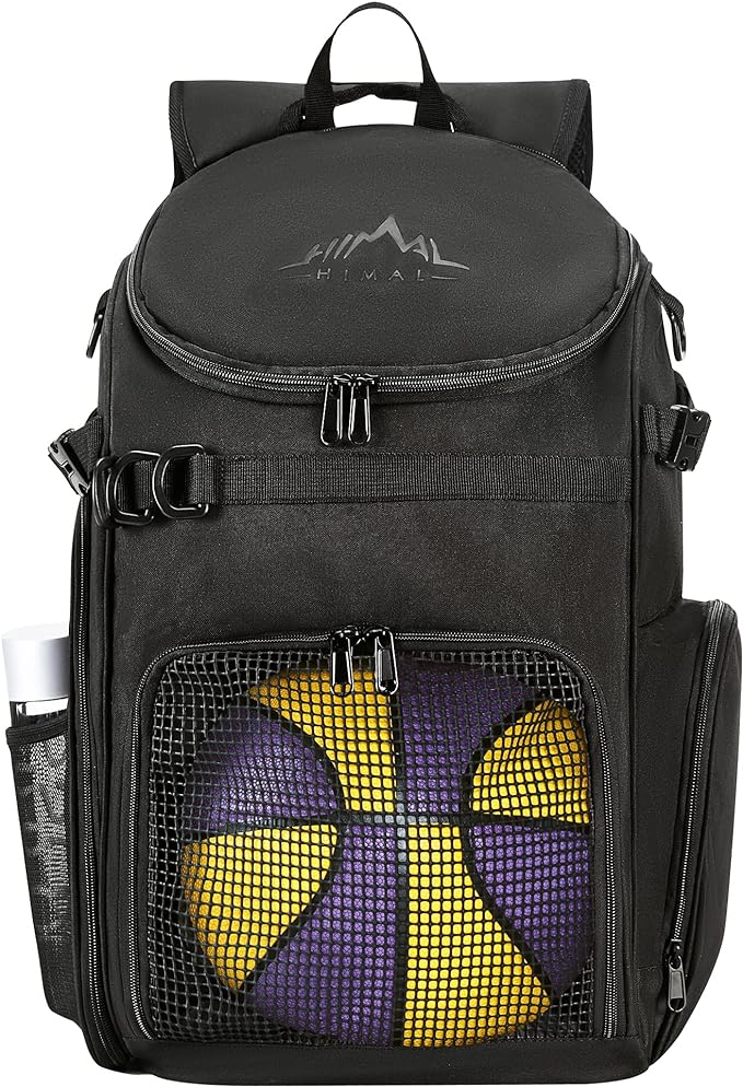 gohimal basketball backpack large sports bag with ball compartment for men and women basketball soccer