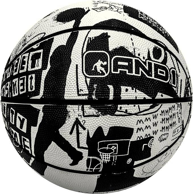 and1 street art rubber basketball official regulation size 7 rubber basketball deep channel construction