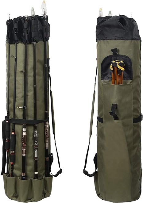 leadallway fishing rod bag durable folding oxford fabric fishing tackle carry case bag multifunction large
