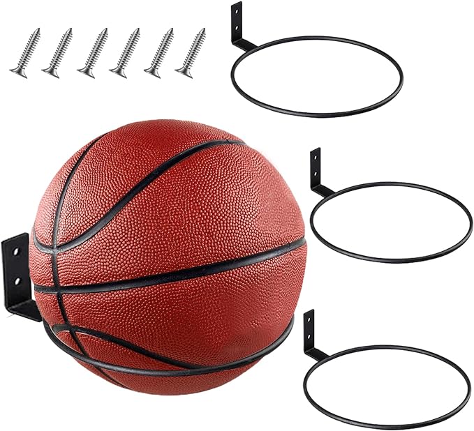 v home 6 inch ball holder wall mount for basketball football volleyball ball holder display ball storage for