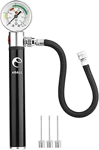 ball pump with pressure gauge eball sports ball air pump with inflation needles and pressure release valve