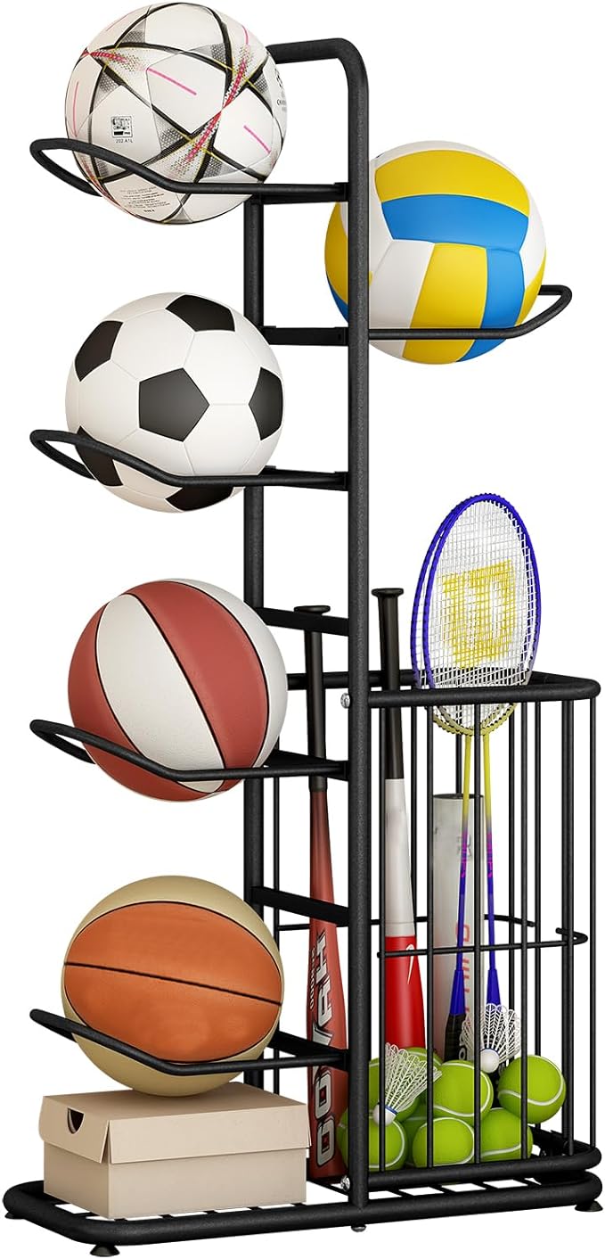 ball storage rack football stand ball storage garage ball holder sports equipment storage for garage