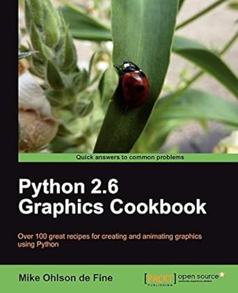 python 2 6 graphics cookbook over 100 great recipes for creating and animating graphics using python 1st