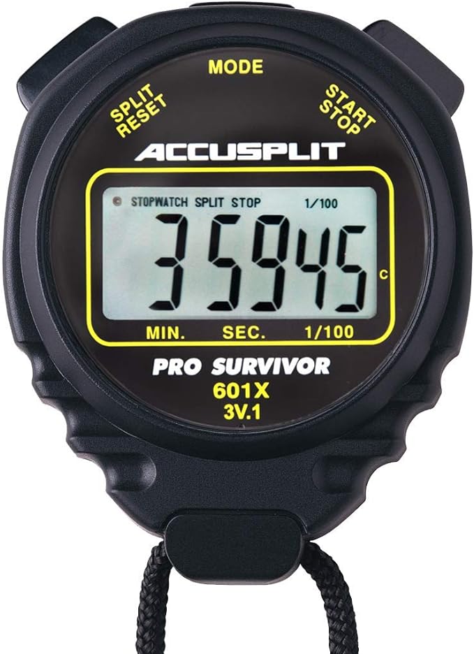 accusplit pro survivor a601x stopwatch clock extra large display  accusplit b0007zgzvq