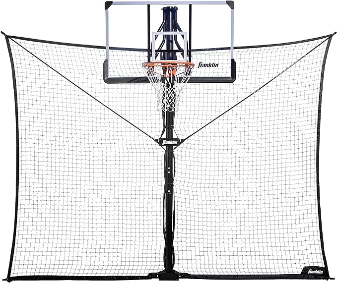 franklin sports defender net pro 10ft x 8ft rebounder easily fold and quick install defensive net system 