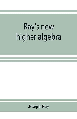 rays new higher algebra 1st edition joseph ray 9353926408, 978-9353926403
