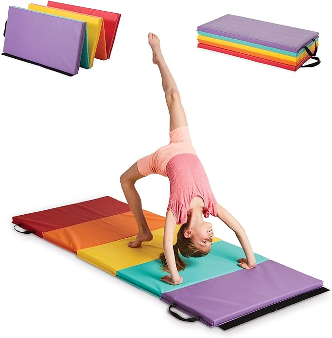 hearthsong 5 panel folding gymnastics tumbling mat  ?hearthsong b09gl5y4jz