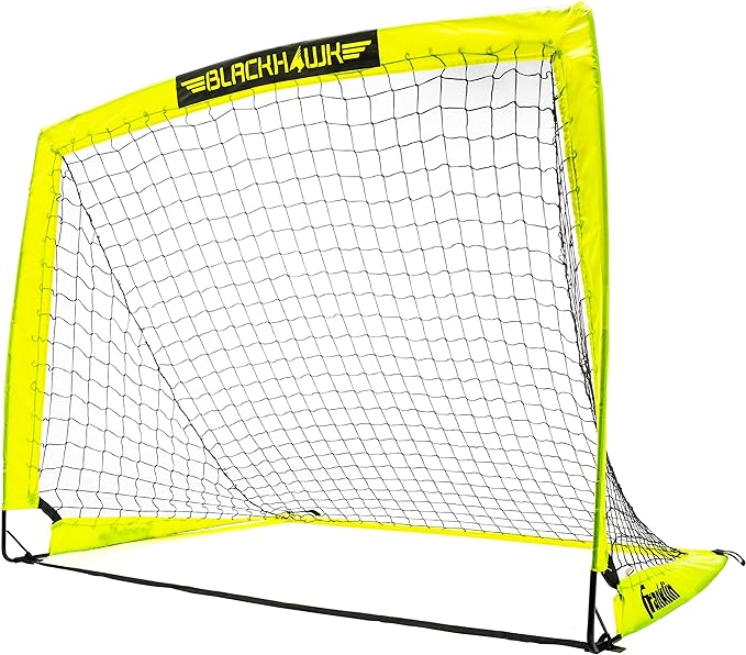 franklin sports blackhawk soccer goal pop up backyard soccer nets foldable indoor + outdoor soccer goals