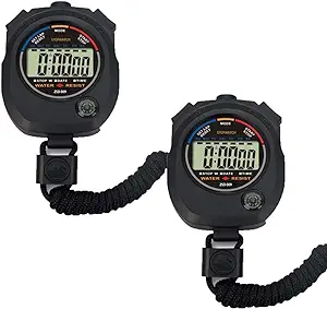 pgzsy 2 pack multi function electronic digital sport stopwatch timer large display with date time and alarm